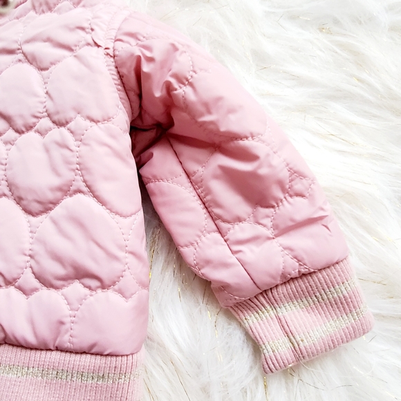 Me Jane Mini baby pink and gold puffer jacket - Picture 3 of 5